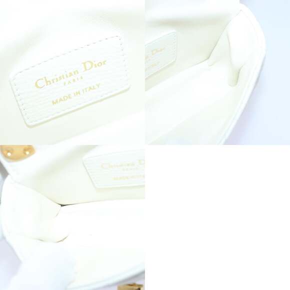 DIOR DIOR Calo Micro Shoulder Bag Calfskin White Gold - Picture 12 of 12